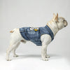 Super Dog Denim Vest - Colorful Dog Denim Jacket - Graphic Dog Clothing