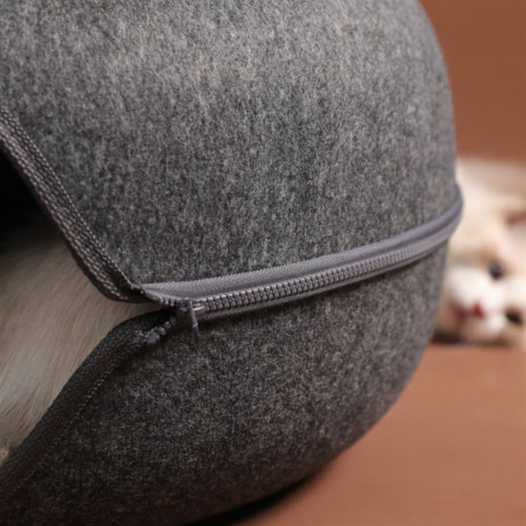 Petable Donut Cat Cave With Faux Fur