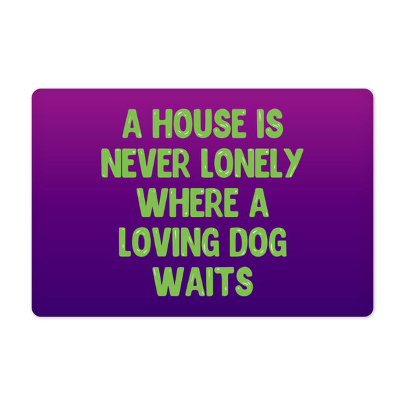 Dog Quote Pet Food Mat - Cute Anti-Slip Pet Bowl Mat - Creative Pet Feeding Mat