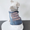 Dogs Before Dudes Dog Denim Jacket - Dog Theme Dog Denim Coat - Funny Dog Clothing