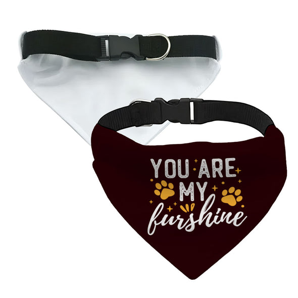 Cute Quote Pet Bandana Collar - Furshine Scarf Collar - Text Design Dog Bandana